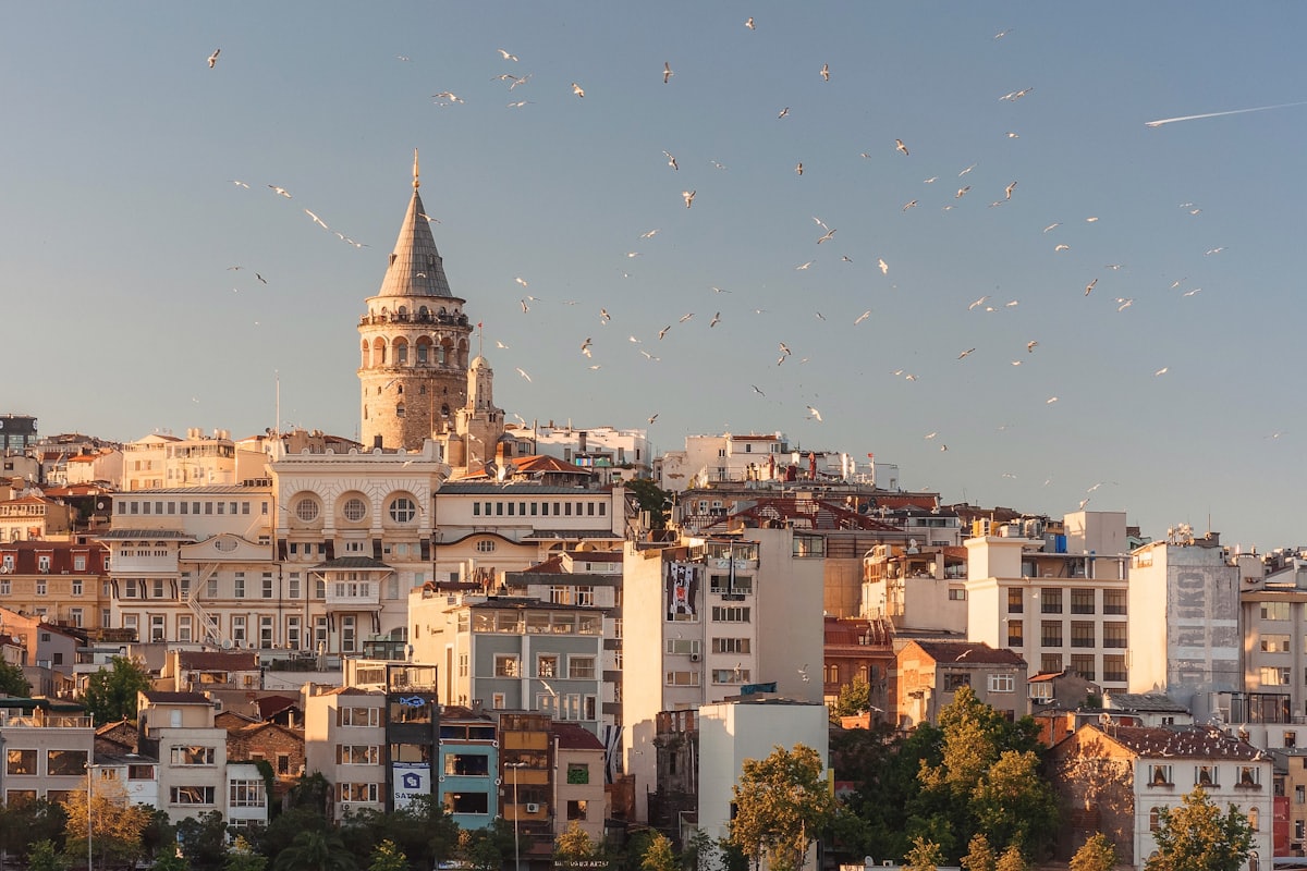 The Galata Tower above the Istanbul skyline