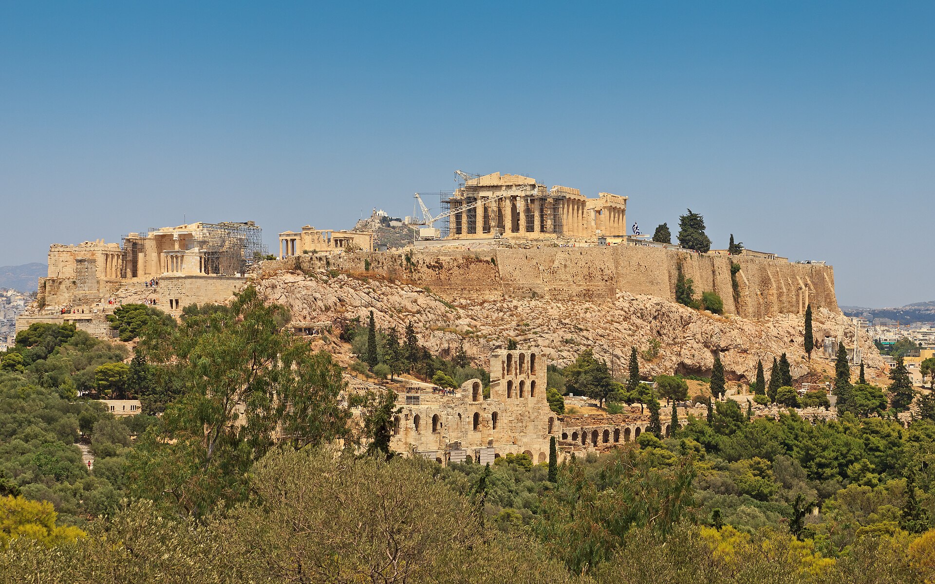 The Acropolis of Athens seen from Philopappos Hill