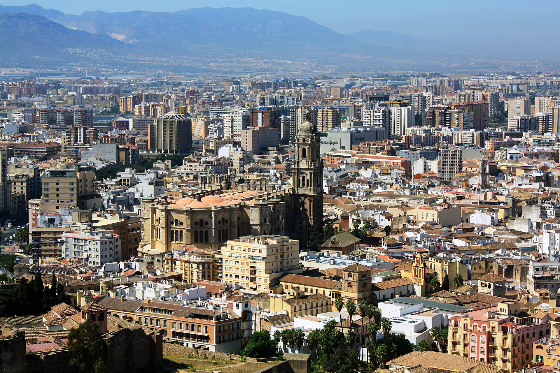 Malaga skyline from Gibralfaro