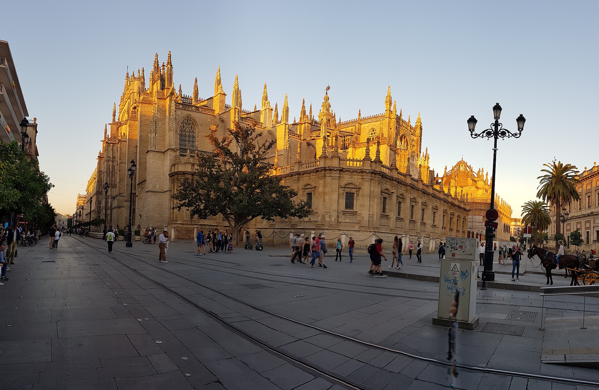 Panorama of the Cathedral of Seville, Spain